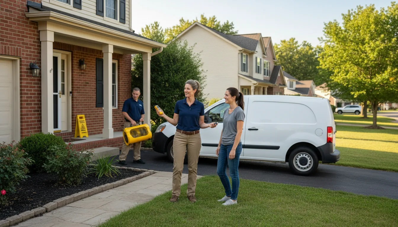 Residential water damage restoration in Blue Springs, MS